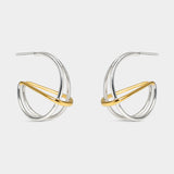 Argola Origem Prata e Banho Ouro 18k