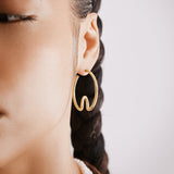 Argola Cipó Mini Banho Ouro 18k