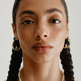 Argola Cipó Mini Banho Ouro 18k