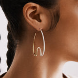 Argola Cipó Prata e Banho Ouro 18k