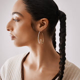 Argola Cipó Prata e Banho Ouro 18k