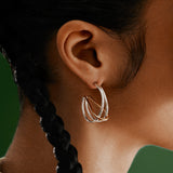 Argola Origem Prata e Banho Ouro 18k