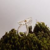 Anel Copo de Leite Prata