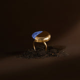 Anel Casulo Ouro 18k e Sodalita