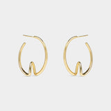 Argola Cipó Mini Banho Ouro 18k