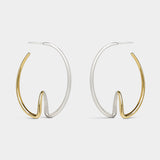 Argola Cipó Prata e Banho Ouro 18k