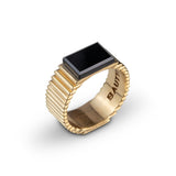 Anel "Sem Título" 05 Ouro e Ônix